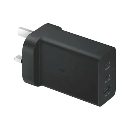 Samsung 65W PD Power Adapter trio with 2xUSB-C and 1xUSB-A Ports Black