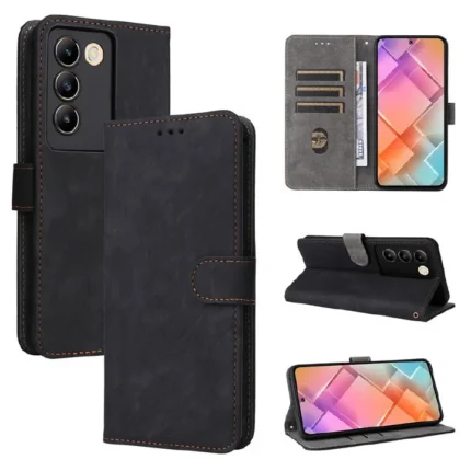 Leather Flip Cover for Vivo V30 Lite CaseMe