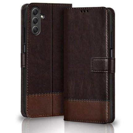 Leather Flip Cover For Samsung Galaxy M55 CaseMe