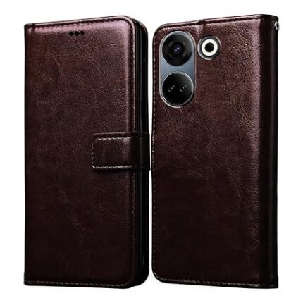 Leather Flip Cover for Tecno Camon 20 CaseMe