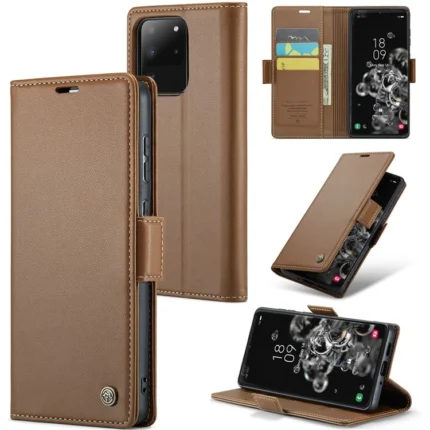 Leather Flip Cover for Samsung Galaxy S20 Ultra CaseMe
