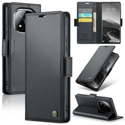 Leather Flip Cover for Redmi Note 14 Pro CaseMe