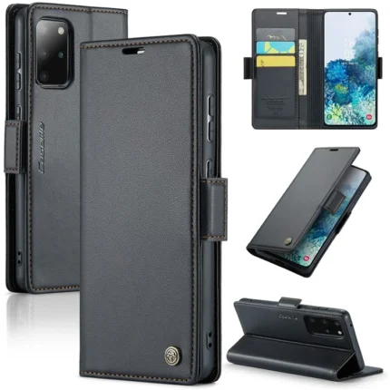 Leather Flip Cover for Samsung Galaxy S20 Plus CaseMe