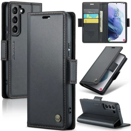 Leather Flip Cover for Samsung Galaxy S21 Plus CaseMe