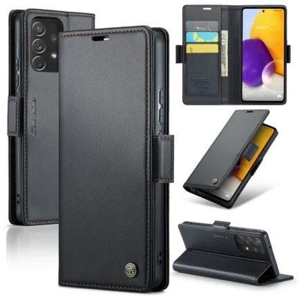 Leather Flip Cover For Samsung Galaxy A72 CaseMe