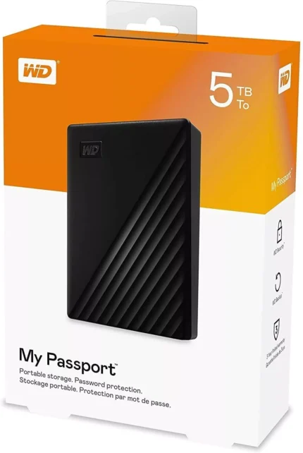 WD My Passport 5TB External USB 3.0 Portable Hard Drive