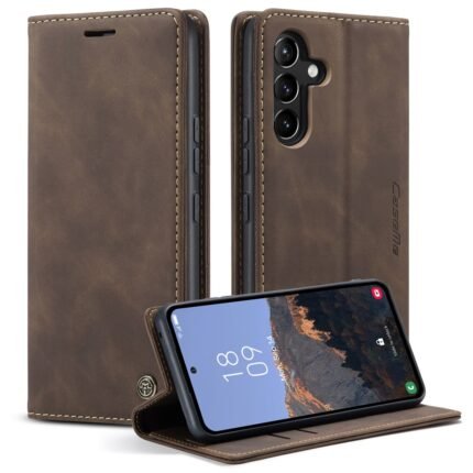 CASEME Flip Cover For Samsung Galaxy A54 5G - Coffee