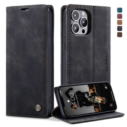 Caseme Flip Cover For Iphone 13 Pro Max - Black