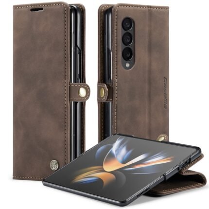 Caseme Flip Cover For Samsung Galaxy Z Fold 4 5G - Coffee