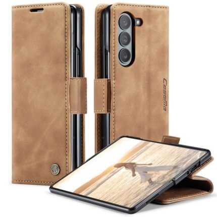 Caseme Flip Cover For Samsung Galaxy Z Fold 6 5G - Brown