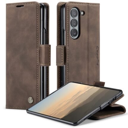 Caseme Flip Cover For Samsung Galaxy Z Fold 6 5G - Coffee