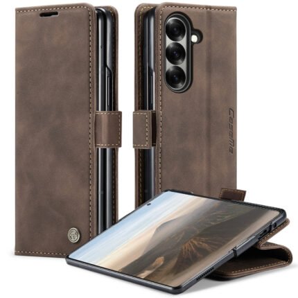 Caseme Flip Cover For Samsung Galaxy Z Fold 7 5G -Coffee