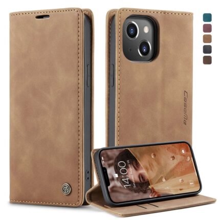 Caseme Flip Cover For Iphone 13 - Brown