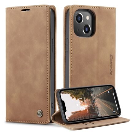 Caseme Flip Cover For Iphone 14 - Brown
