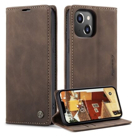 Caseme Flip Cover For Iphone 14 - Coffee