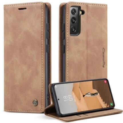 Caseme Flip Cover For Samsung Galaxy S22 Plus 5G - Brown