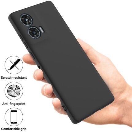 Soft Silicone Case For Motorola Edge 50 Fusion 5G - Black
