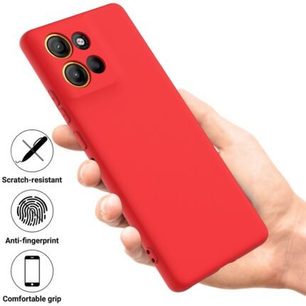 Soft Silicone Case For Motorola Moto G15 4G - Red