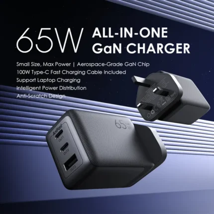 oraimo HyperGaN 65 65W GaN Wall Charger Kit with 100W CC Cable