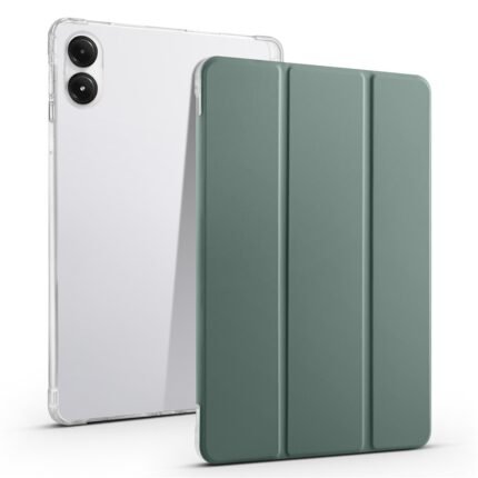 Xiaomi Redmi Pad Pro Case Tri-Fold Stand Leather Tablet Cover Auto Wake / Sleep - Midnight Green