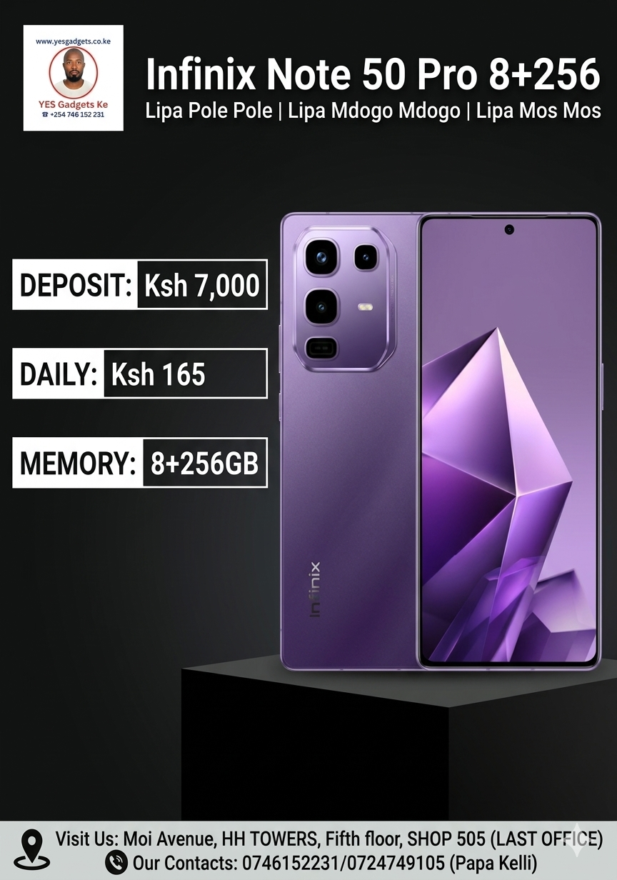 Infinix Note 50 Pro 8+256 Lipa Pole Pole-Lipa Mdogo Mdogo-Lipa Mos Mos in Kenya - YES Gadgets KE IMG 4