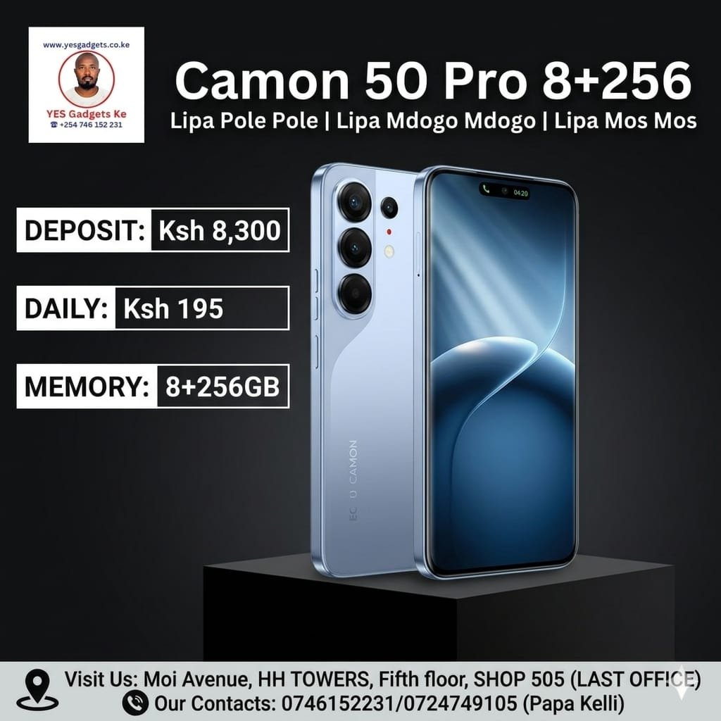 Tecno Camon 50 Pro 8+256 Lipa Pole Pole-Lipa Mdogo Mdogo-Lipa Mos Mos in Kenya - YES Gadgets KE IMG 3