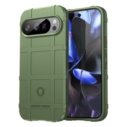 Google Pixel 10 Case Rugged Grid Design - Green
