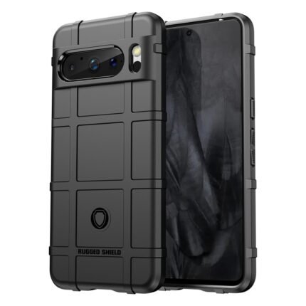 Google Pixel 8 Pro Case Rugged Grid Design - Black