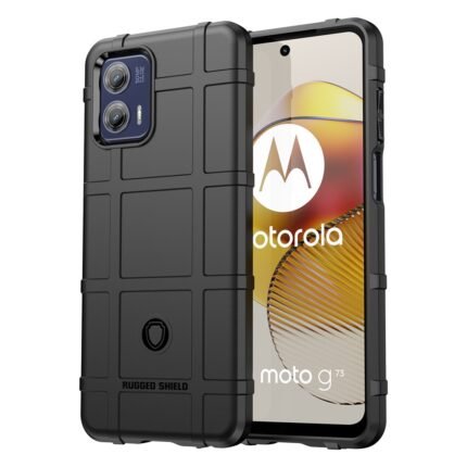 Motorola Moto G73 5G Case Rugged Grid Design - Black