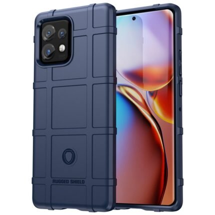Motorola Moto X40 5G Case Rugged Grid Design - Blue