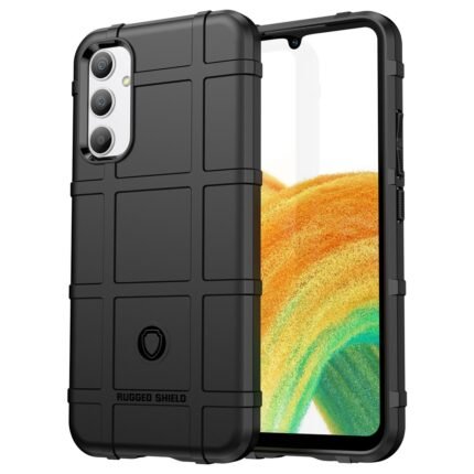 Samsung Galaxy A34 5G Case Rugged Grid Design - Black