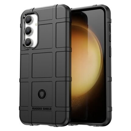 Samsung Galaxy S23 FE Case Rugged Grid Design - Black