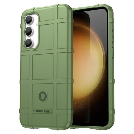 Samsung Galaxy S23 FE Case Rugged Grid Design - Green