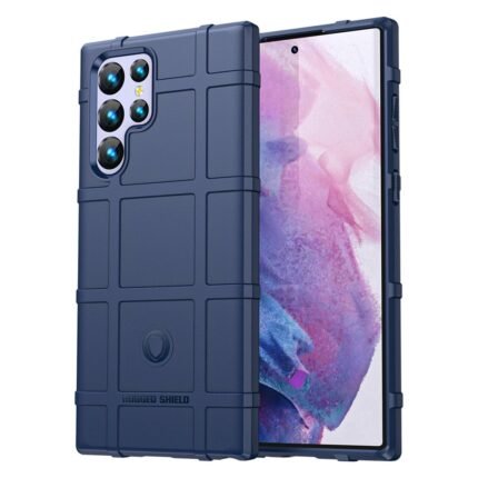 Samsung Galaxy S23 Ultra Case Rugged Grid Design - Blue