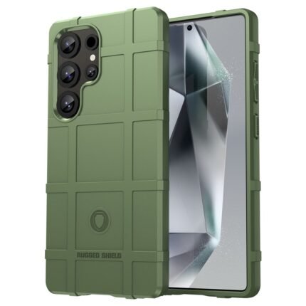 Samsung Galaxy S25 Ultra Case Rugged Grid Design - Green