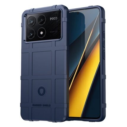 Xiaomi Redmi K70E 5G Case Rugged Grid Design - Blue