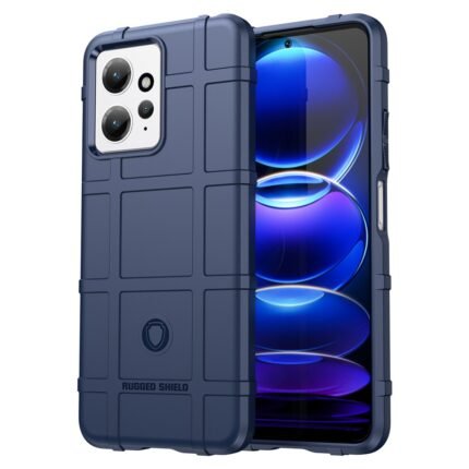 Xiaomi Redmi Note 12 4G Case Rugged Grid Design - Blue