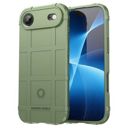 iPhone Air Case Rugged Grid Design - Green