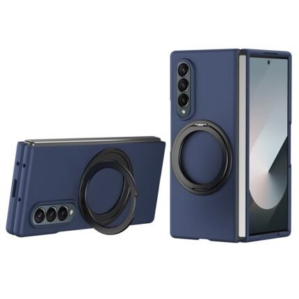 Samsung Galaxy Z Fold 3 5G Magnetic Ring Kickstand Case - Blue