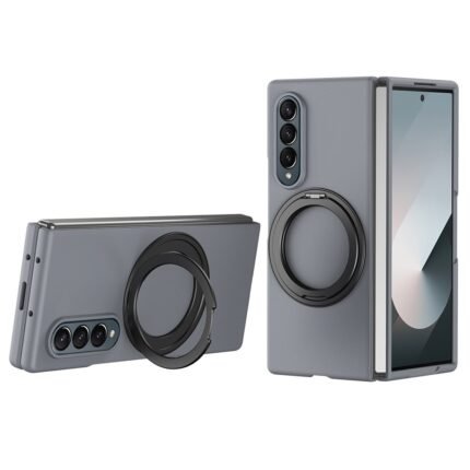 Samsung Galaxy Z Fold 3 5G Magnetic Ring Kickstand Case - Grey
