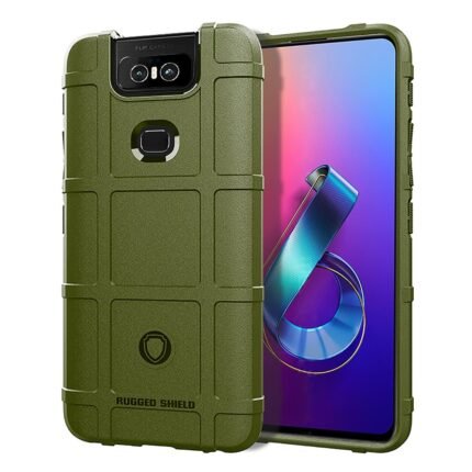 Asus Zenfone 6 ZS630KL Case Rugged Grid Design - Green