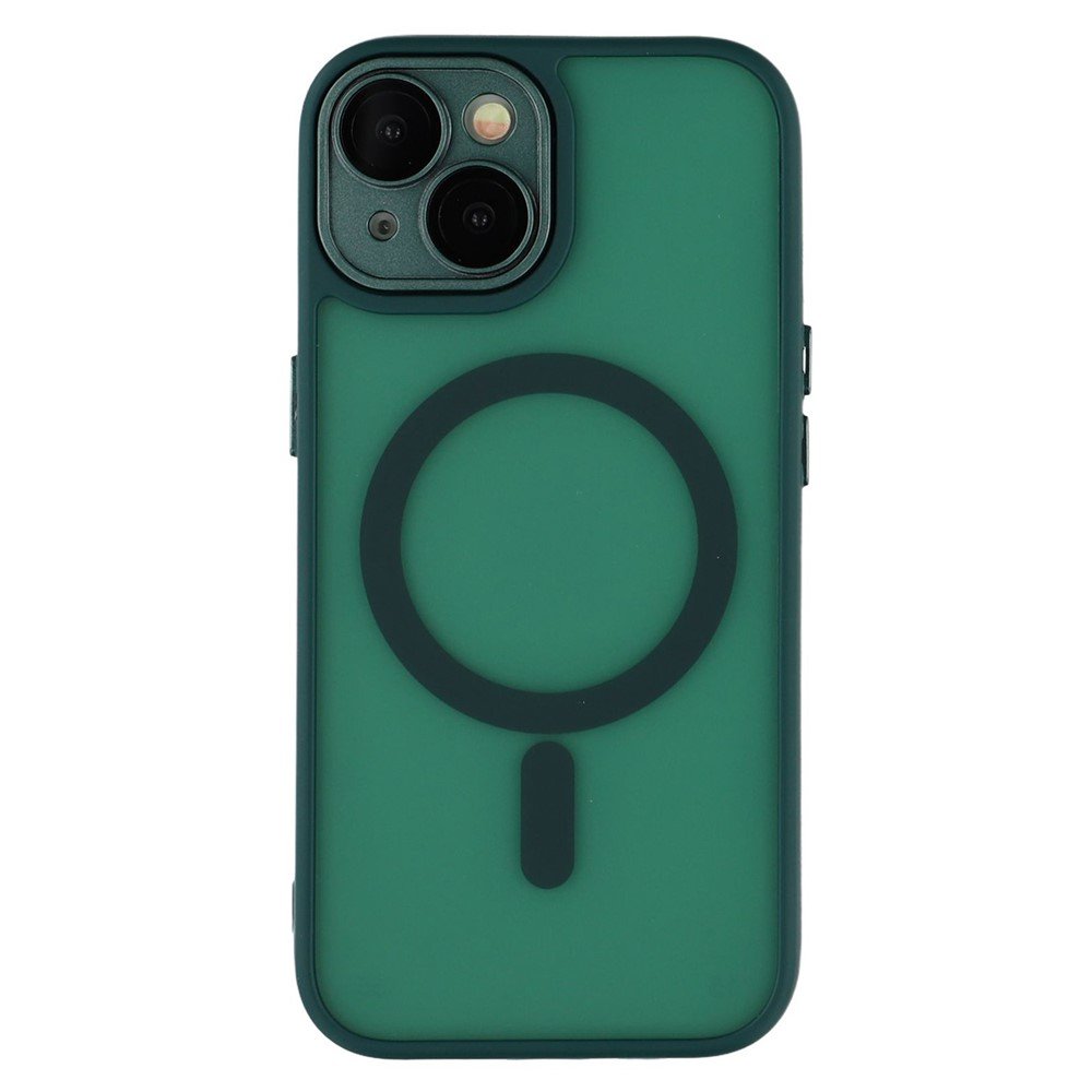 iPhone 14 Frosted Magnetic Case dark green 01