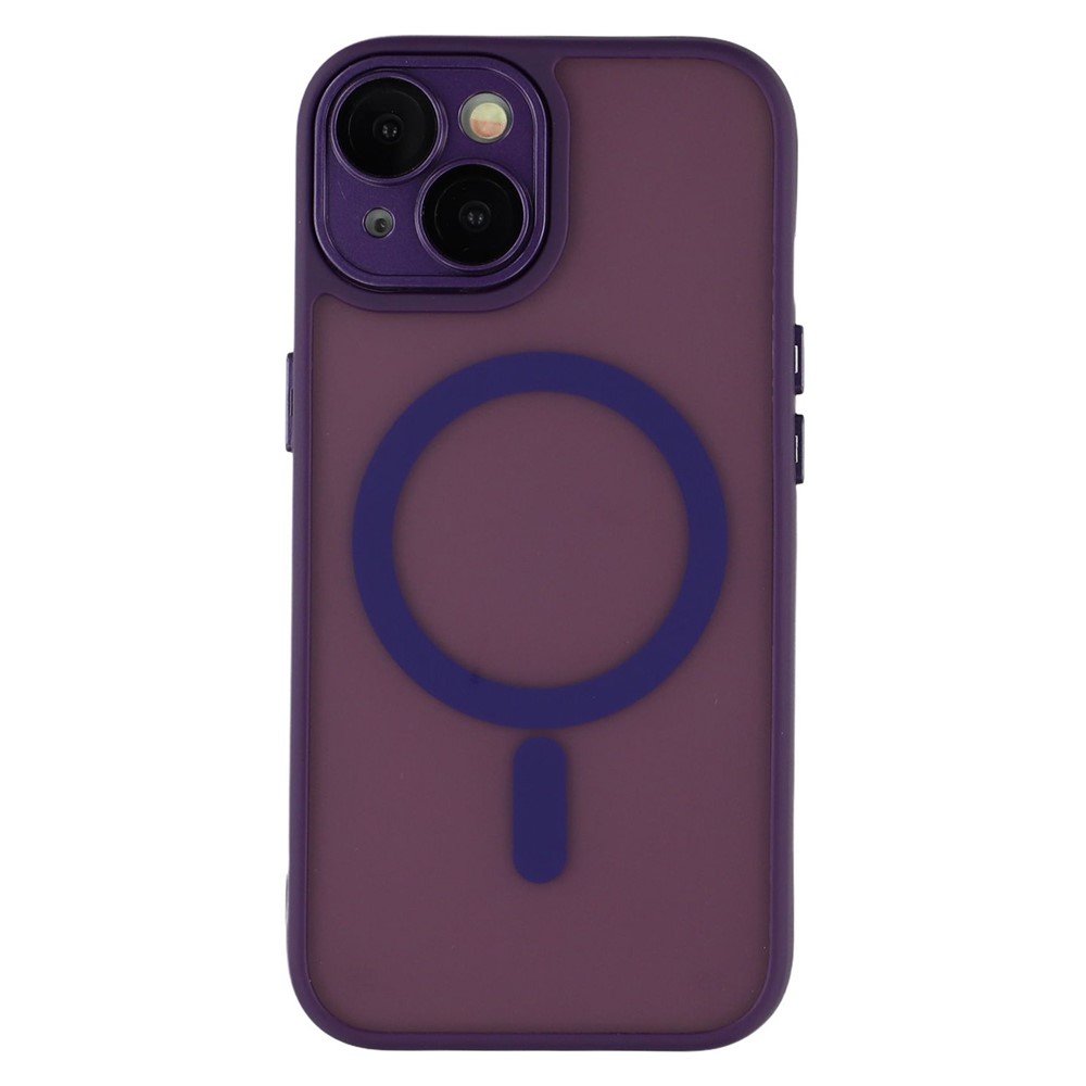 iPhone 14 Frosted Magnetic Case dark purple 01