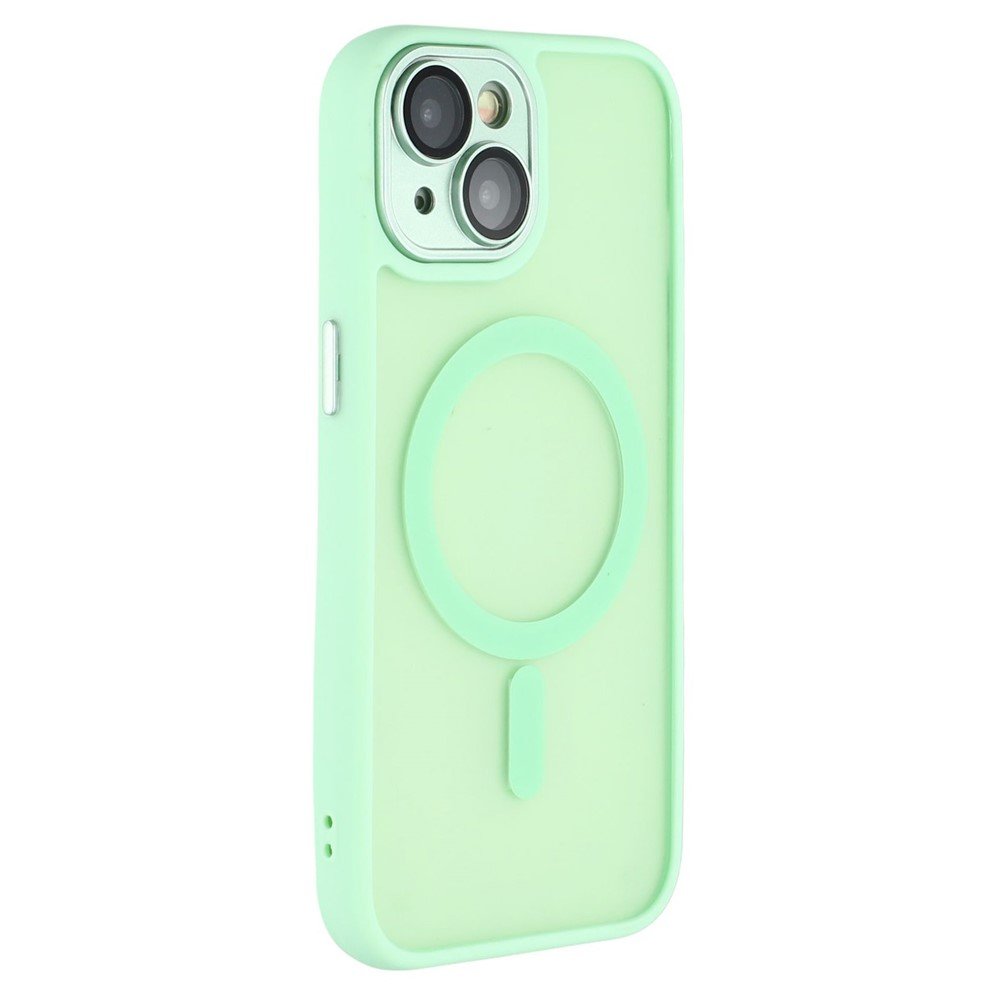 iPhone 14 Frosted Magnetic Case light green 03