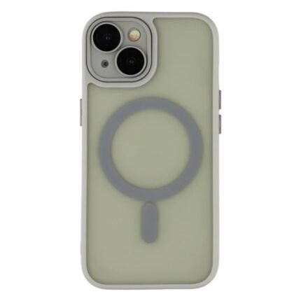 iPhone 14 Plus Frosted Magnetic Case - Grey