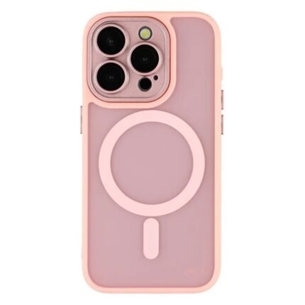 iPhone 14 Pro Frosted Magnetic Case - Pink