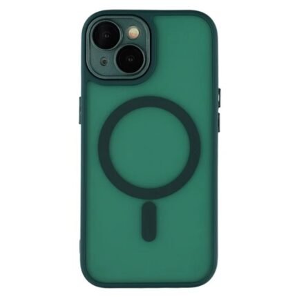 iPhone 15 Frosted Magnetic Case - Dark Green