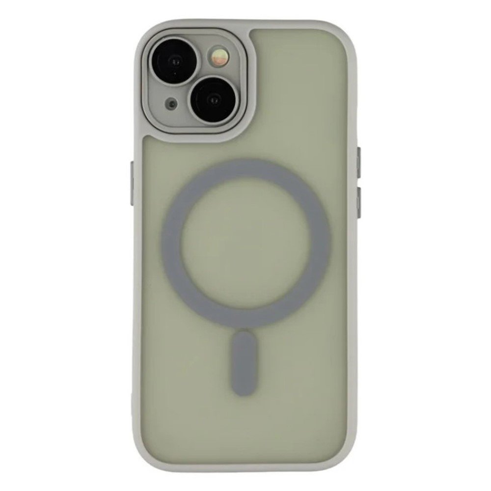 iPhone 15 Plus Frosted Magnetic Case grey 01