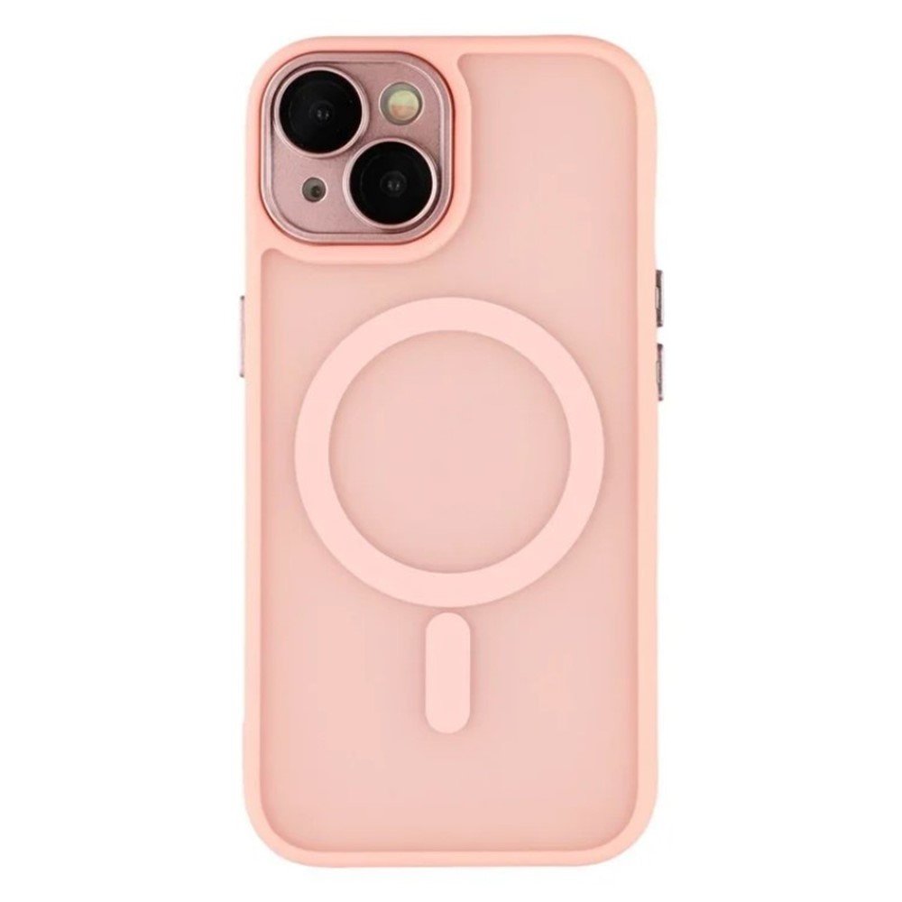 iPhone 15 Plus Frosted Magnetic Case pink 01