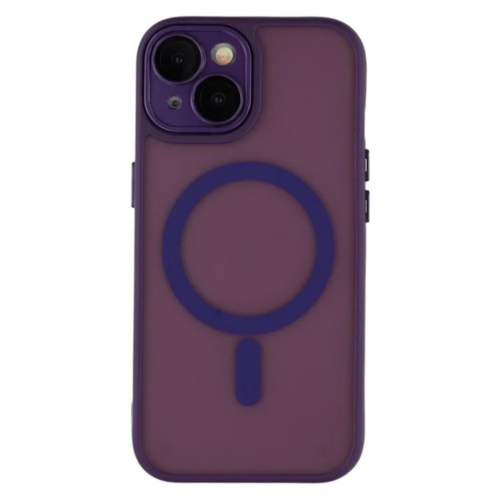 iPhone 15 Plus Frosted Magnetic Case purple 01
